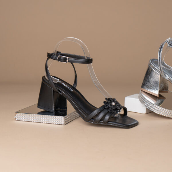 100004 VIAMARTE SANDALIA MAXIFLOR TACON 5 CMS NEGRO NAPA