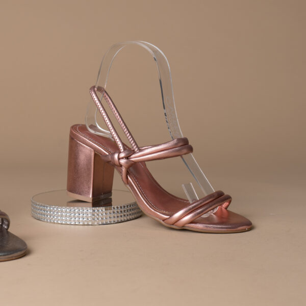 115002 VIAMARTE SANDALIA DE TIRAS TACON 6 CMS ROSA METALIZADO
