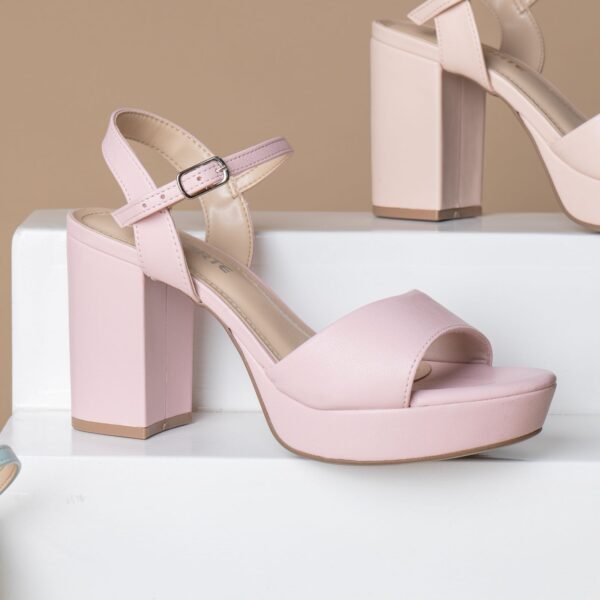 141006 VIAMARTE SANDALIA CON PLATAFORMA TACON 8 CMS ROSA NAPA