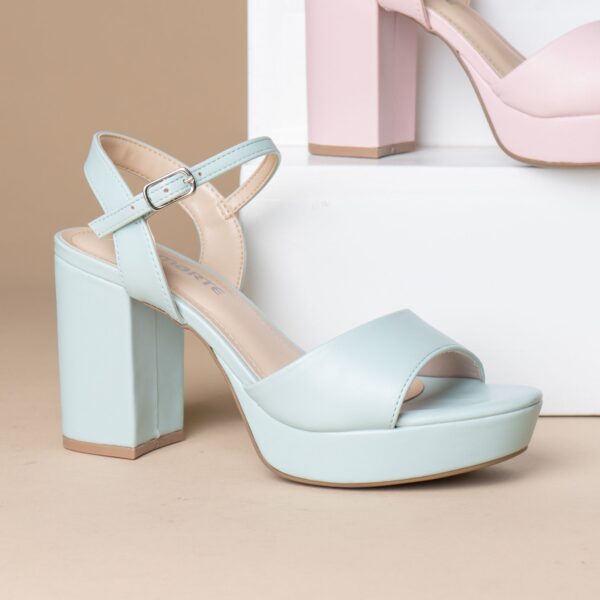 141006 VIAMARTE SANDALIA CON PLATAFORMA TACON 8 CMS CELESTE NAPA