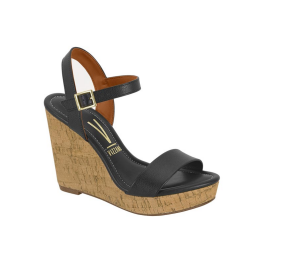 6283.2000.29044 VIZZANO SANDALIA TACON MADERA CORRIDO 10 CMS NEGRO PELICA